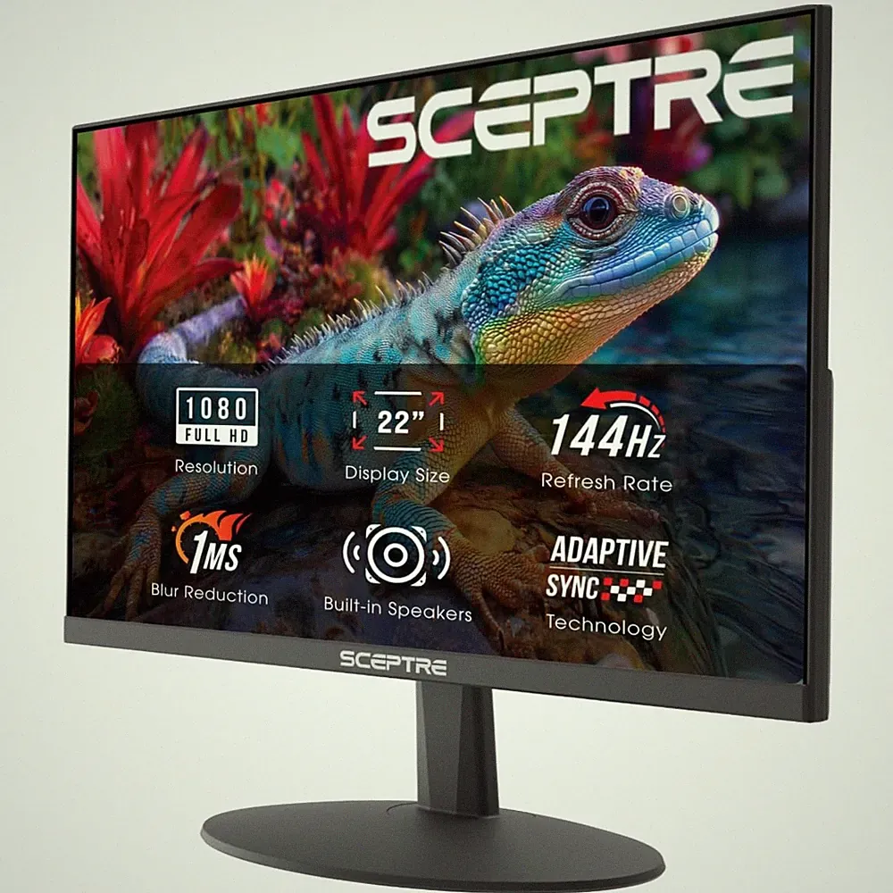 New 22-Inch Gaming Monitor, 144Hz Refresh Rate, HDMI & DisplayPort, Black 2026
