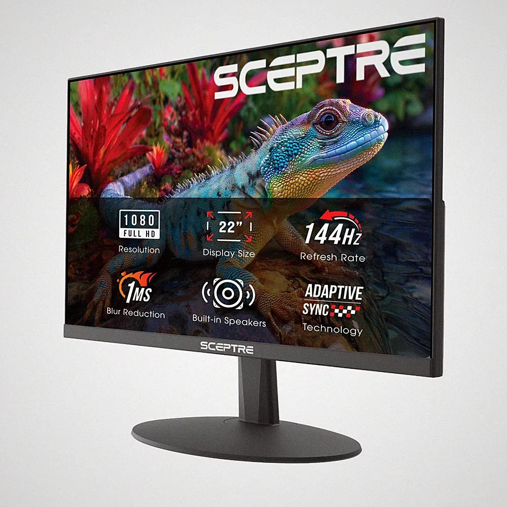 New 22-Inch Gaming Monitor, FHD 1080p, Up to 144Hz, HDMI, DisplayPort, Built-...