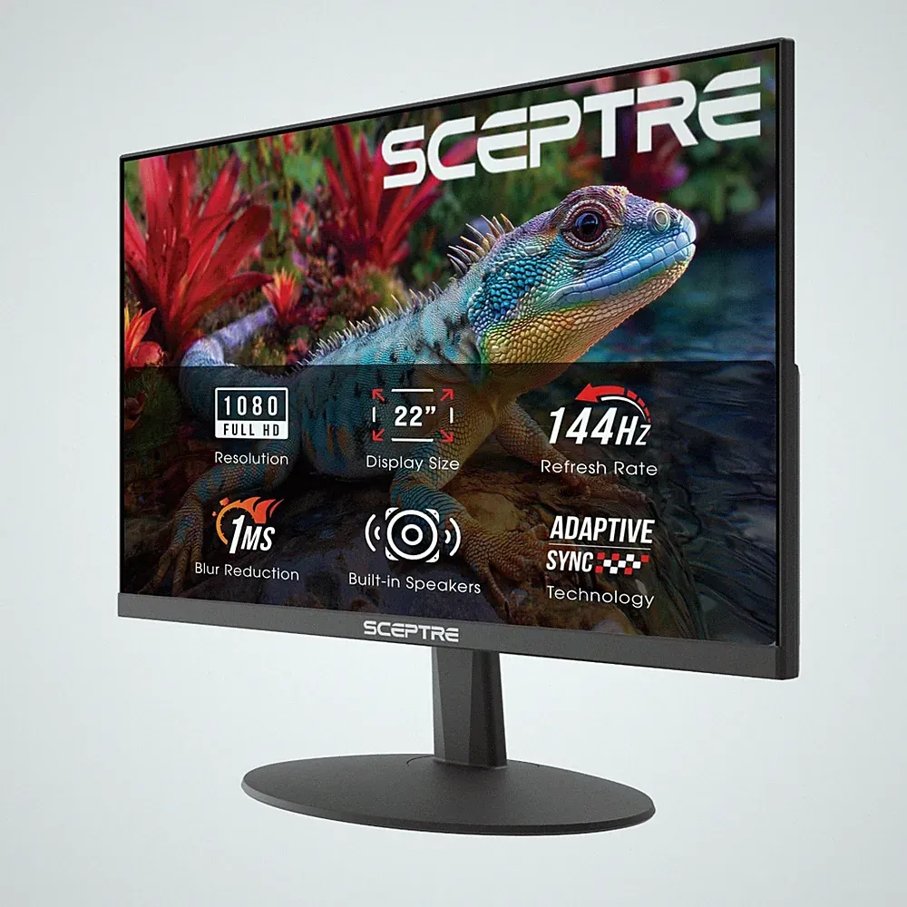 New 22Inch Gaming Monitor, FHD 1080p, Up to 144Hz, HDMI, DisplayPort, Builtin...