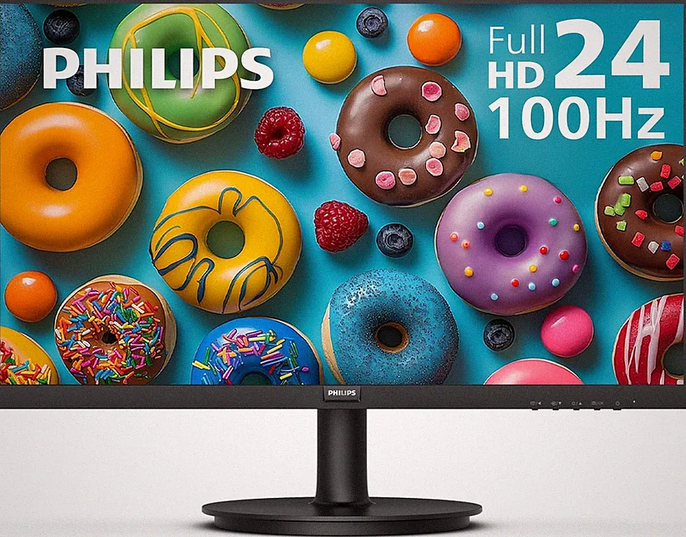 New 24 Inch Frameless Full HD (1920 X 1080) 100Hz Monitor, VESA, HDMI X1, VGA Po