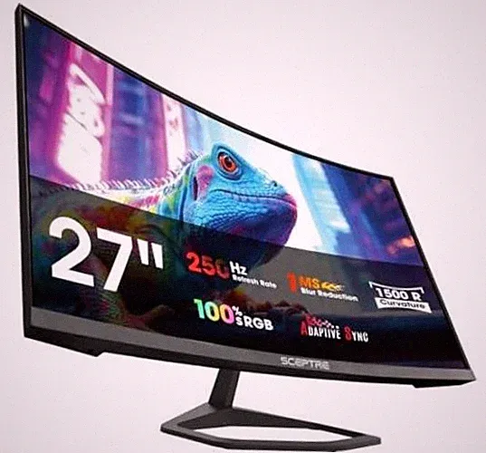 New! 27-inch Curved Gaming Monitor 1080p 1500R up to 250Hz DisplayPort x2