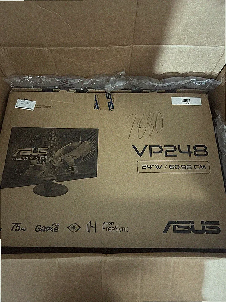 New ASUS VP248QG 24" TN 75Hz HD Gaming Monitor, 16:9, FreeSync, 1ms,No Stand GS