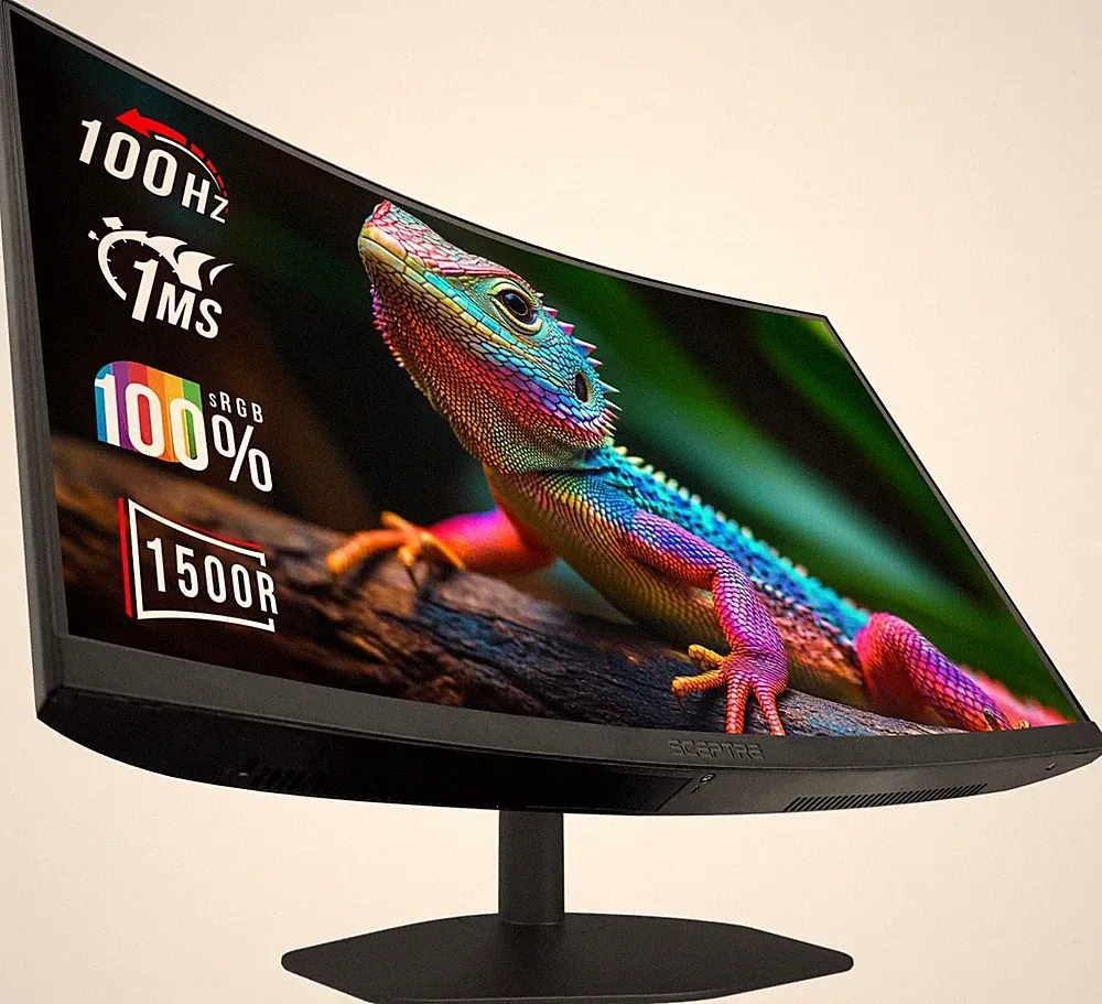 New! Curved 24-Inch Gaming Monitor 1Ms 100Hz 1500R Displayport HDMI X2 Eye Care