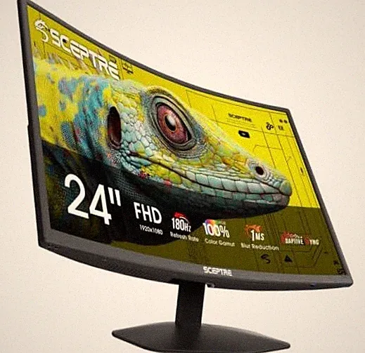New! Curved 24-inch Prime Gaming Monitor 1080p 1500R 1ms up to 180Hz 24 inches