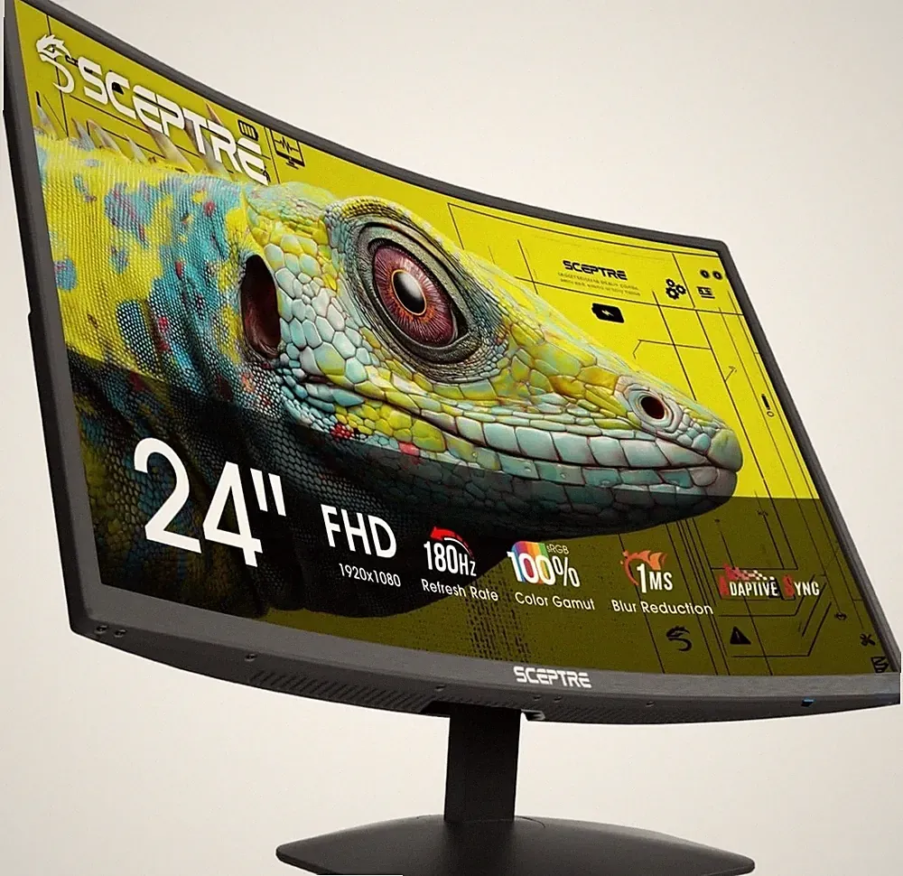 New! Curved 24-inch Prime Gaming Monitor 1080p 1500R 1ms up to 180Hz DisplayP...
