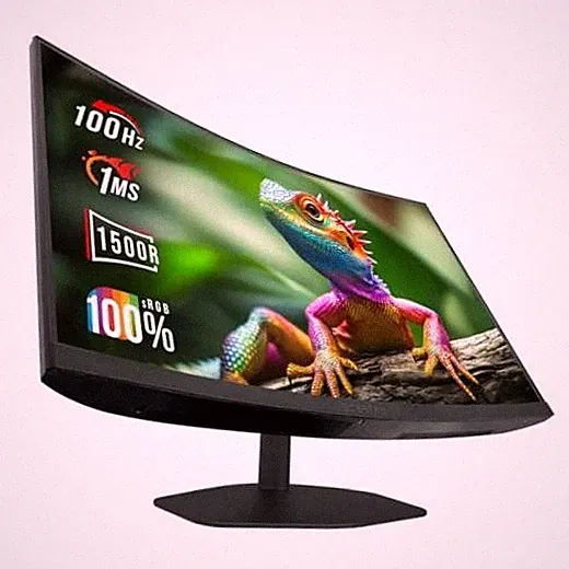 New! Curved 27-inch Gaming Monitor 1500R 100Hz HDMI X2 DisplayPort 1ms 100%