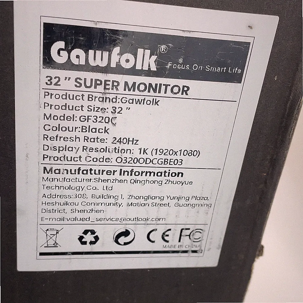 gawfolk 32 inch curved gaming monitor