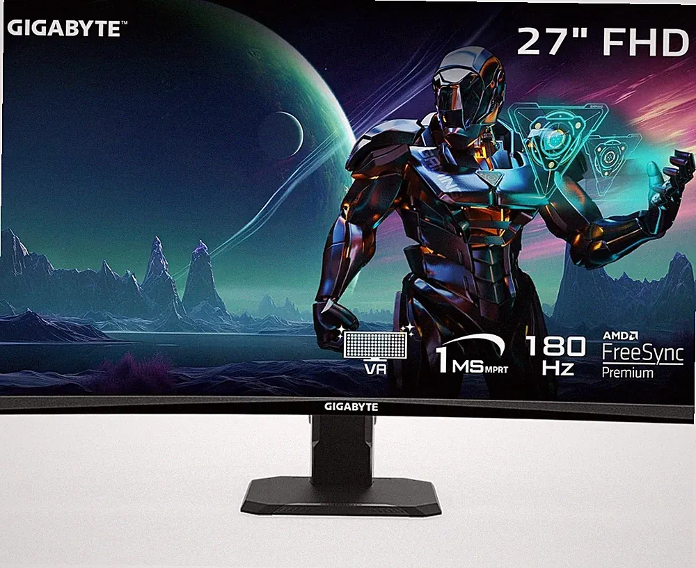 NEW Gigabyte GS27FC 27" 180Hz 1080P FHD Gaming Monitor 1920 x 1080 VA 1500R 1ms
