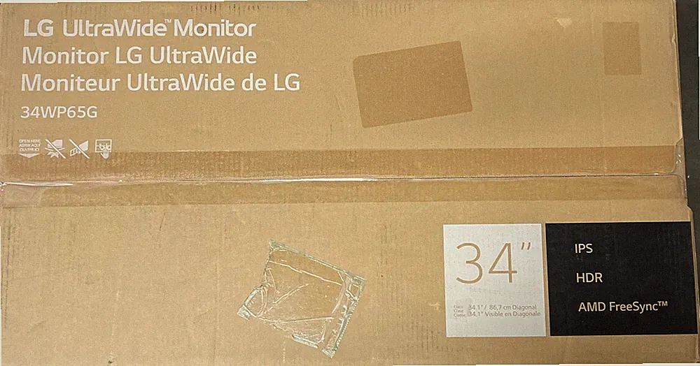 New LG 34" UltraWide IPS HDR AMD FreeSync Monitor 34WP65G-B