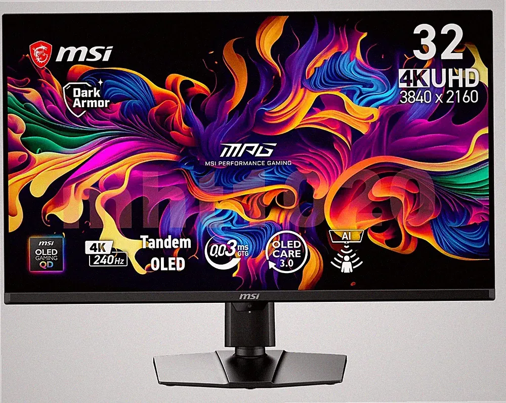 New MSI MPG 322UR QD-OLED X24 computer monitors / 32“ / 4K240Hz / DP2.1 / OLED