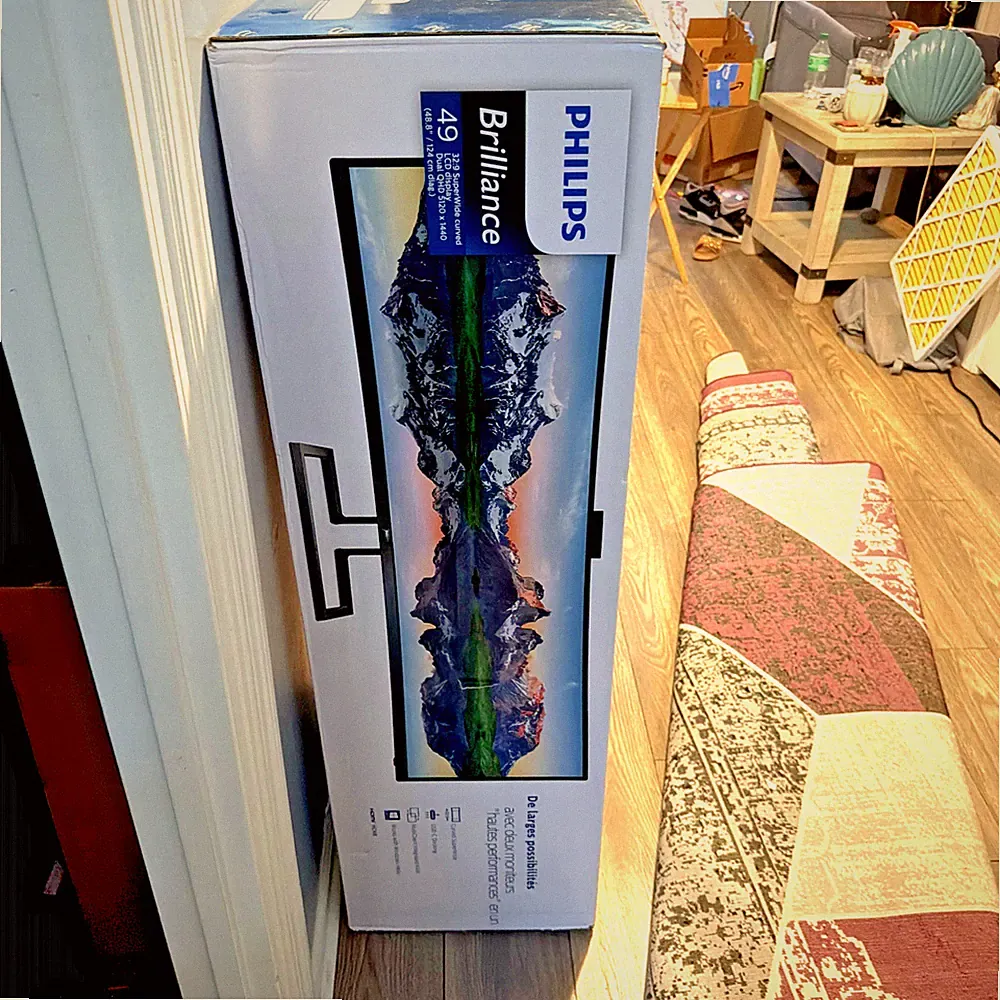 New Philips Brilliance 499P9 49”5120x1440 Curved QHD DUAL MONITOR , Webcam