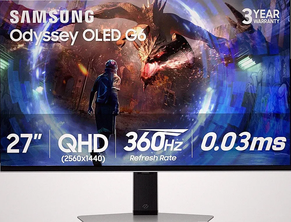 New Samsung Odyssey G60SD 27" QHD & QD-OLED 360Hz 0.03ms HDR Gaming Monitor