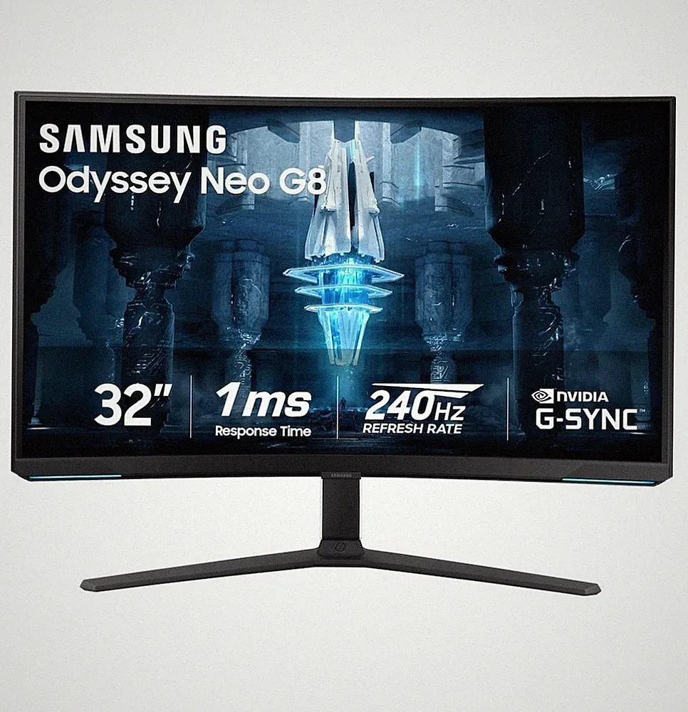 New, Samsung Odyssey Neo G8 32" 4K Curved quantum HDR2000, 240Hz LS32BG852NNXGO