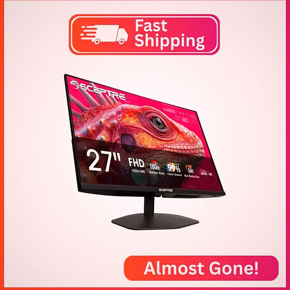 New! Sceptre 27-inch Prime Gaming Monitor DisplayPort x2 180Hz HDMI x2 180Hz Bui
