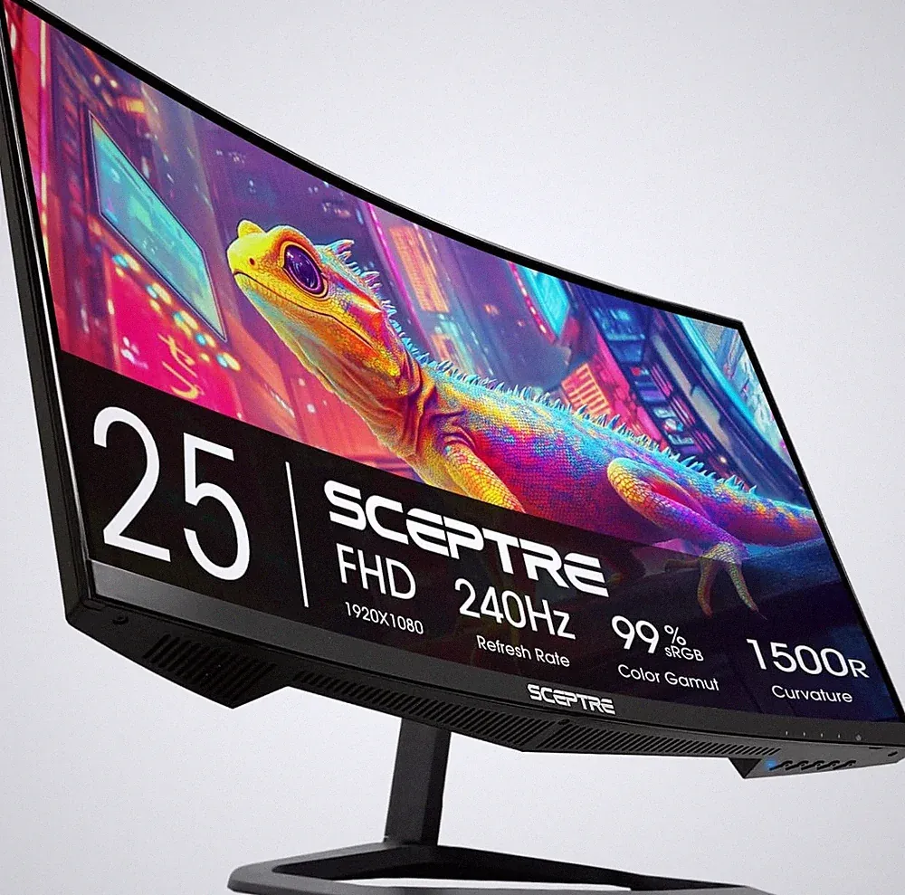 New! Sceptre Curved 24.5-inch Gaming Monitor up to 240Hz 1080p R1500 1ms