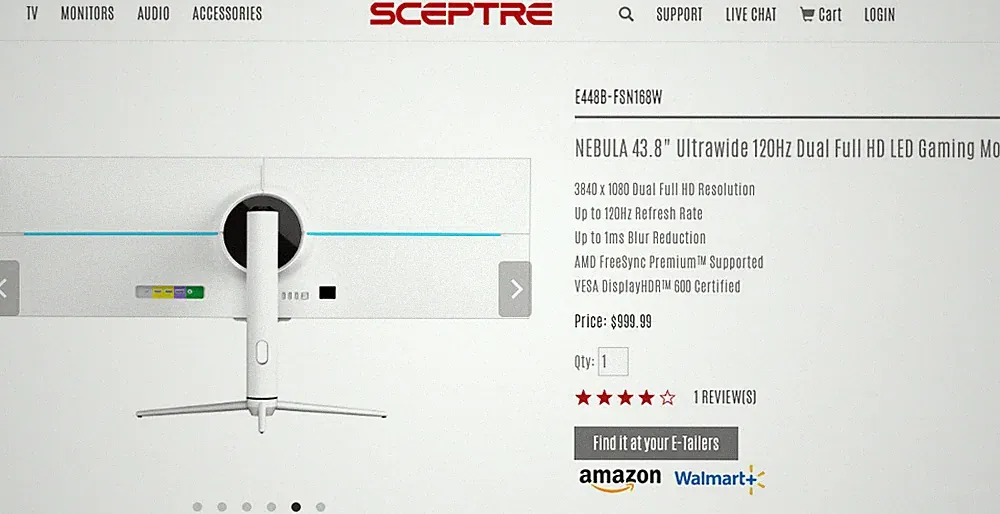 NEW: Sceptre: NEBULA 43.8" Ultrawide Monitor Great Gift! Stock Watchers & Gamers