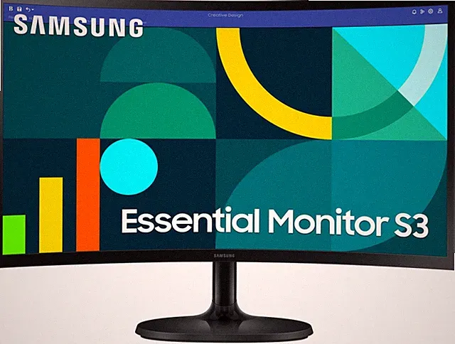 New Sealed Samsung Essential S3 S36GD 24" FHD 100Hz VA Curved Monitor Black