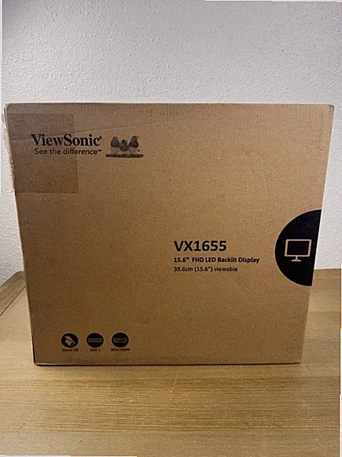 NEW SEALED ViewSonic VX1655 15.6 Inch 1080p FHD Portable LED IPS Monitor