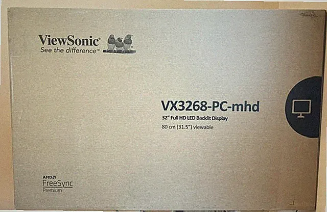 NEW SEALED ViewSonic VX3268-PC-MHD 32” Curved 165Hz Gaming Monitor FreeSync