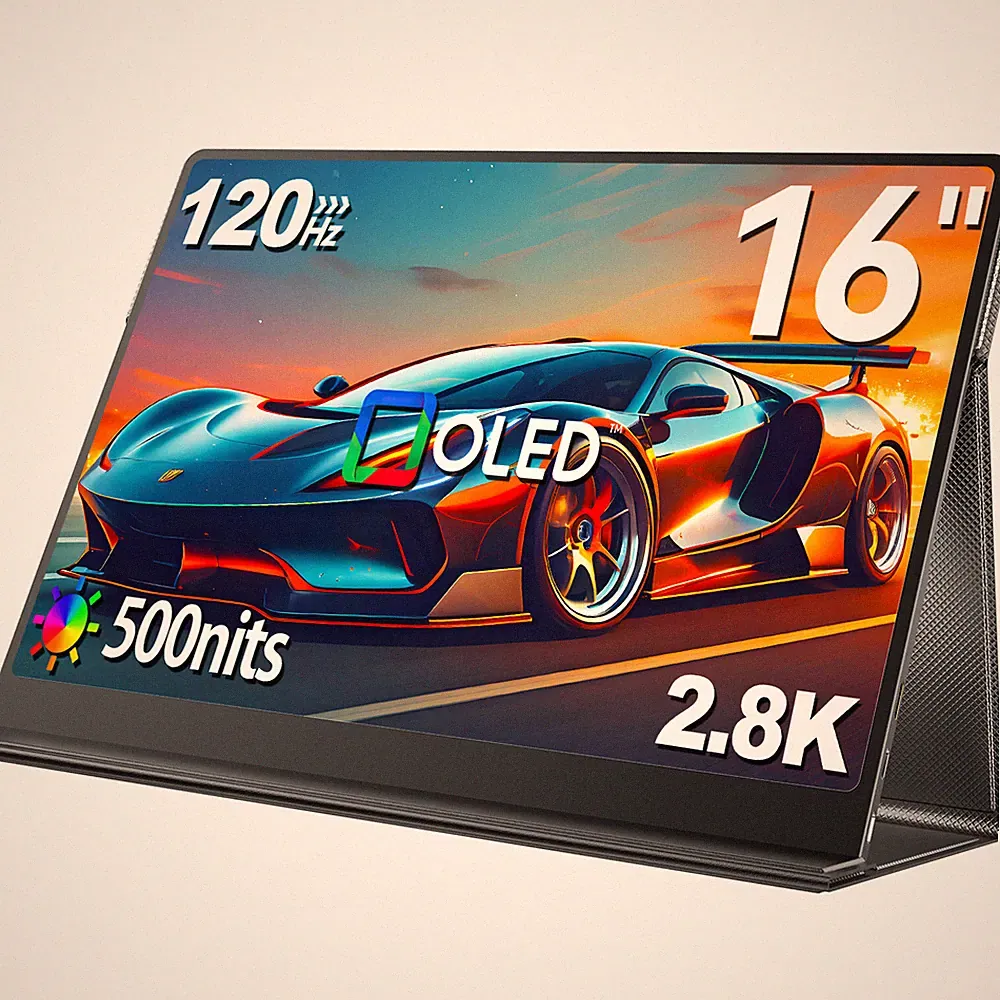 Newsoul 16" 2880x1800 Portable Monitor 120HZ Gaming Monitor OLED 100% DCI-P3