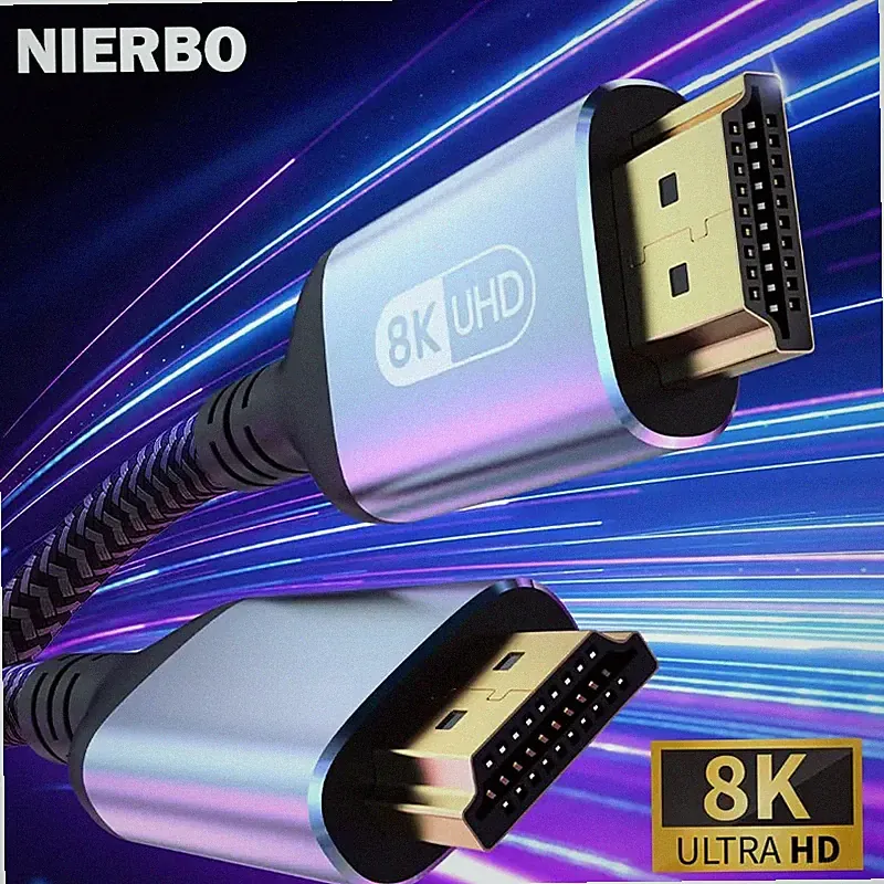 NIERBO HDMI 2.1 Cable 8K 60Hz 4K 120Hz 48Gbps eARC HDR for TV PS5 Xbox