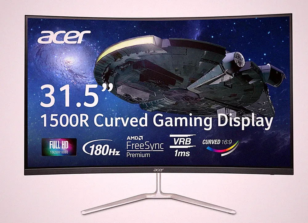 Nitro 31.5in FHD 1920x1080 Curved 180Hz Gaming Monitor EDA320Q Pbiipx