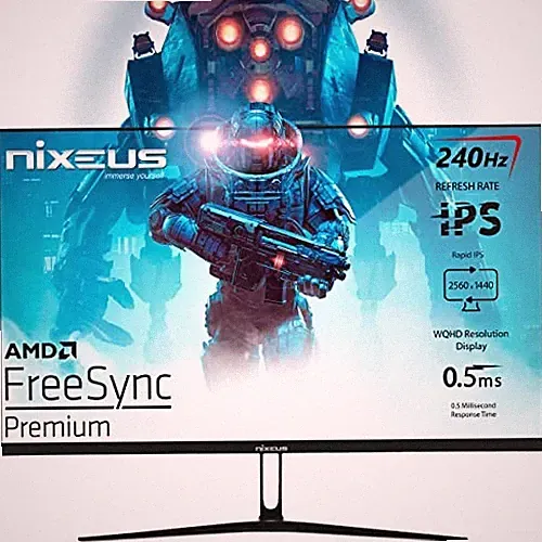 NIXEUS EDG 27” RAPID IPS 2560 X 1440 FREESYNC PREMIUM 240HZ NX-EDG27240X - BLACK