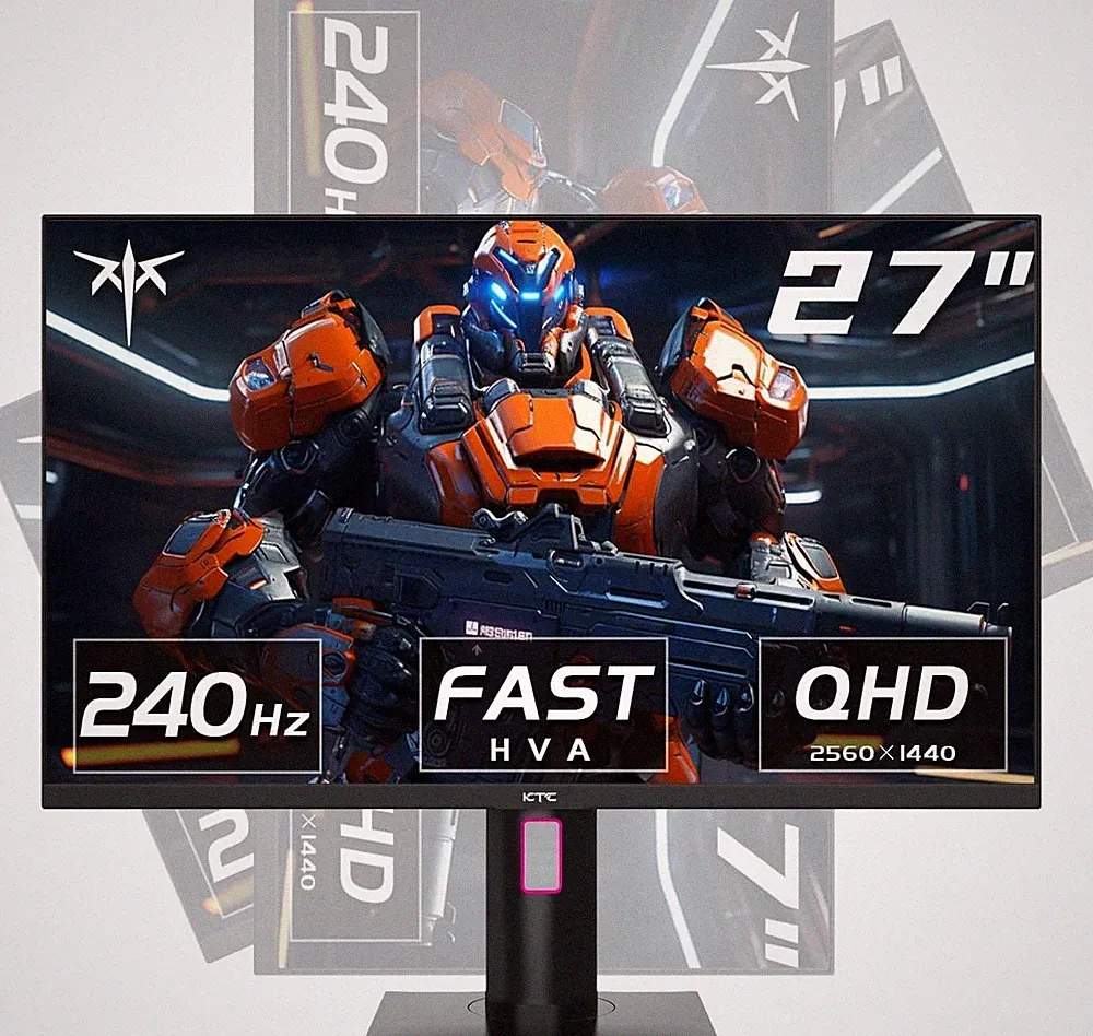 OBOX KTC H27E22 27" 240Hz Gaming Monitor QHD 2560x1440 1440P HDR400 DP/HDMI/USB