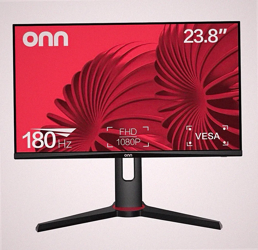 onn 23.8in FHD 180Hz 1ms LED Gaming Monitor FreeSync HDR HDMI DP VESA Adj