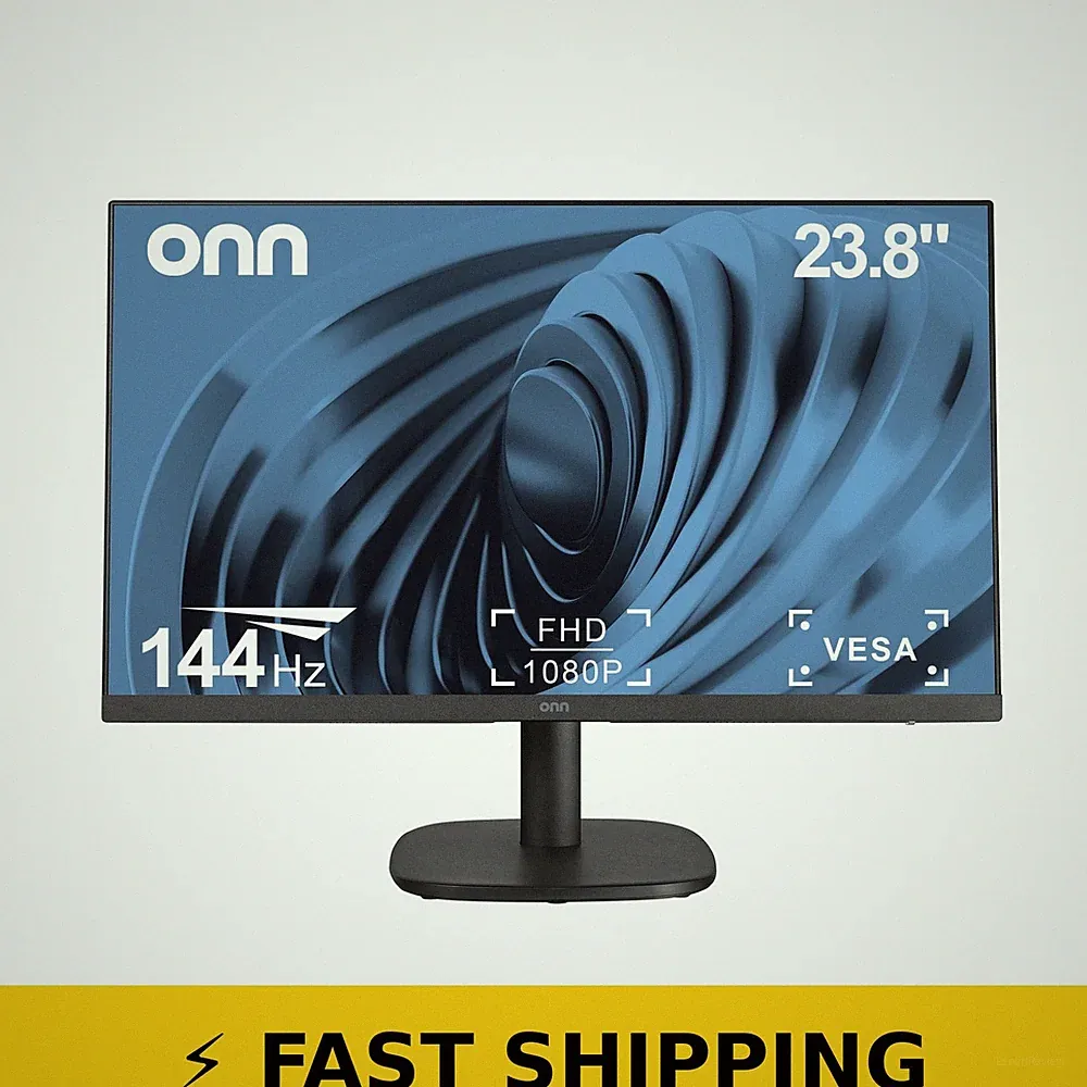 onn 24" FHD 144Hz Monitor with HDMI Cable - Black
