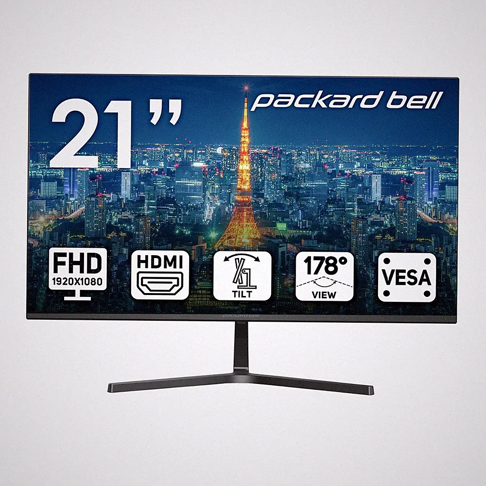Packard Bell 21 Inch Computer Monitor 1920 x 1080, VESA Mountable, Office/Home