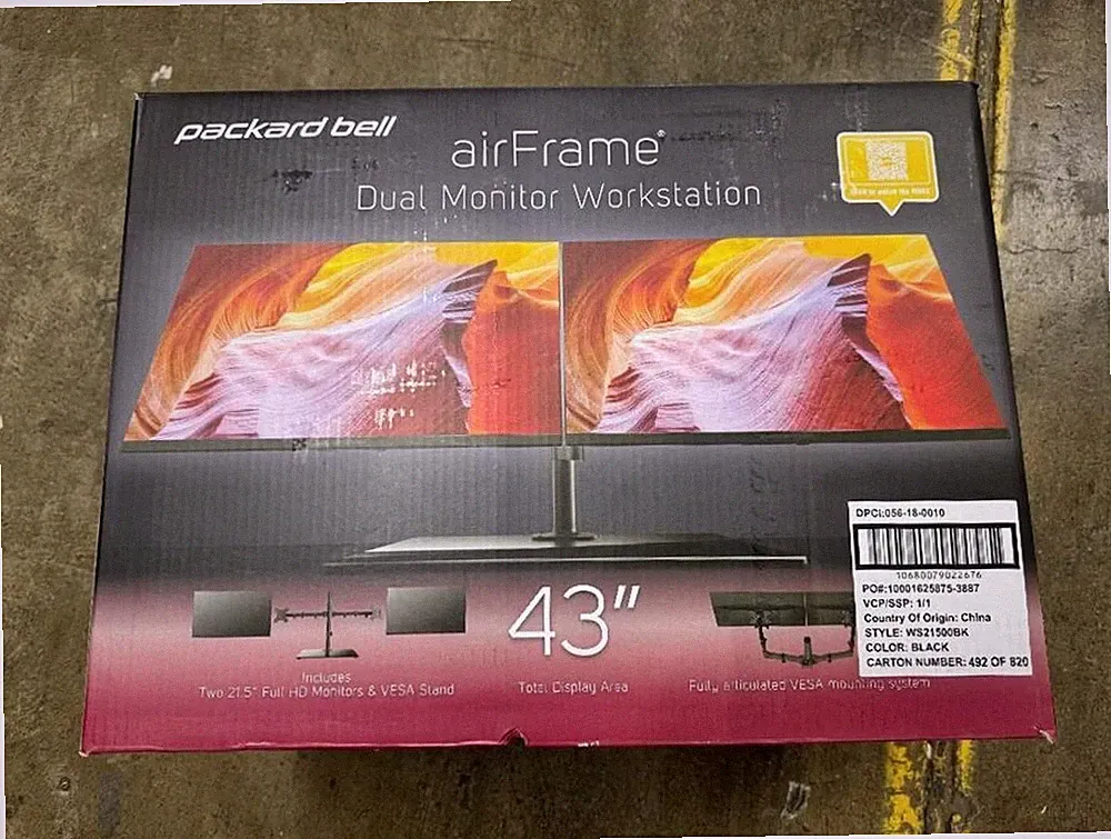 Packard Bell airFrame 43" Dual Monitor Workstation