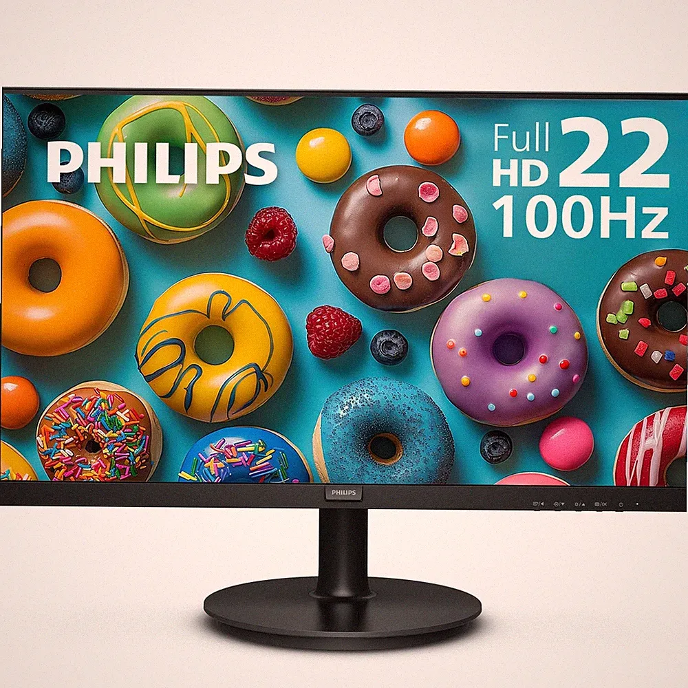 Philips 22" Full HD Monitor 100Hz HDMI VGA VESA LowBlue Mode 221V8LB