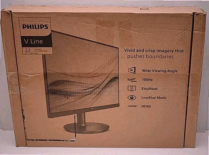 PHILIPS 22 Inch Thin Full HD (1920 x 1080) Monitor 100Hz Refresh Rate 221V8LB