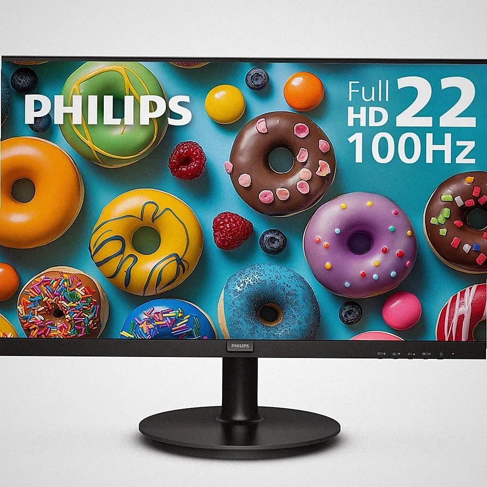 Philips 221V8LB 22 inch Class Thin Full HD (1920 x 1080) Monitor, 100Hz Refre...