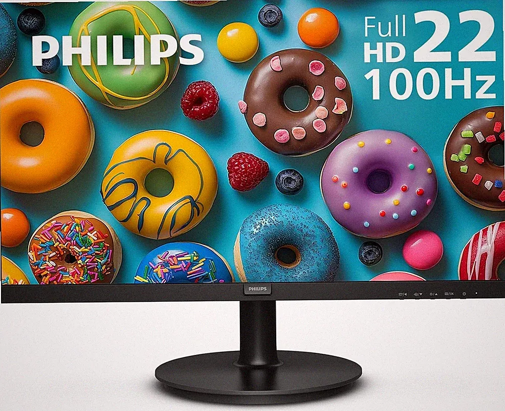 Philips 221V8LB 22 inch Full HD 1080p Monitor 100Hz HDMI VGA Adaptive Sync VESA