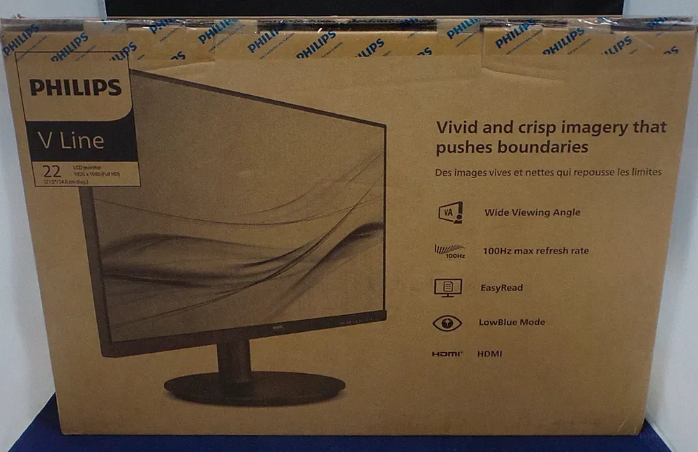 Philips 221V8LB 22 inch Thin Full HD (1920 x 1080) Monitor, 100Hz Refresh Rate