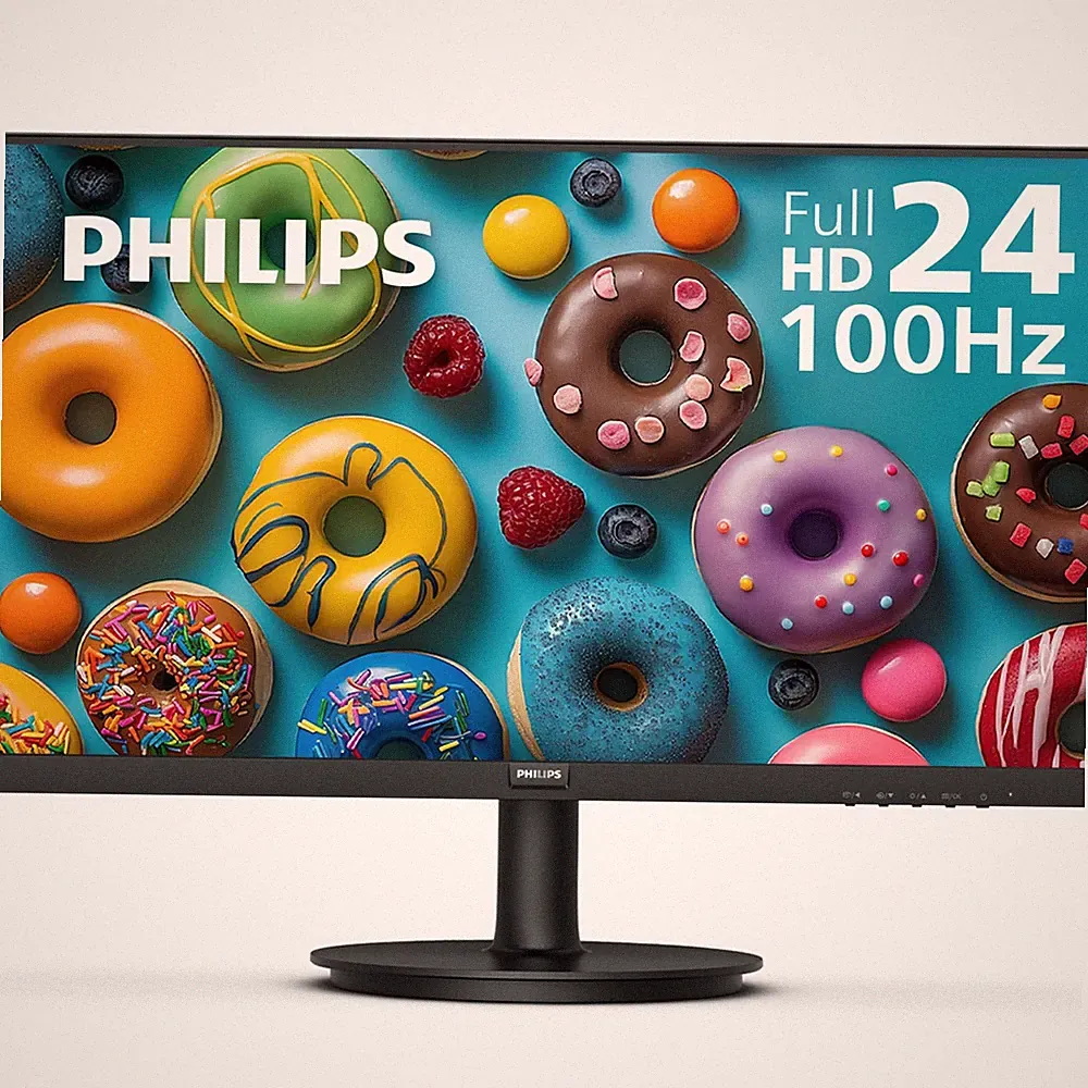Philips 24" FHD 100Hz VA Computer Monitor VESA Flicker-Free Black