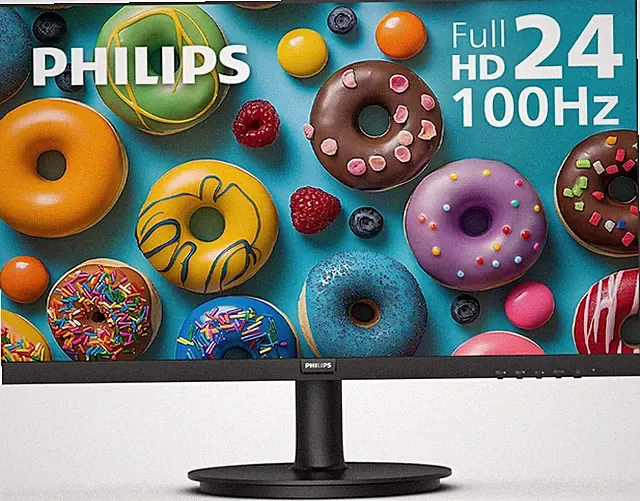 Philips 24 Inch Computer Monitor FHD 100Hz VA VESA Flicker-Free, 241V8LB | 1920×
