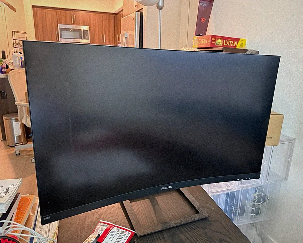 Philips 328E 32" Curved LCD Monitor FHD 1920x1080 75Hz HDMI VGA Black