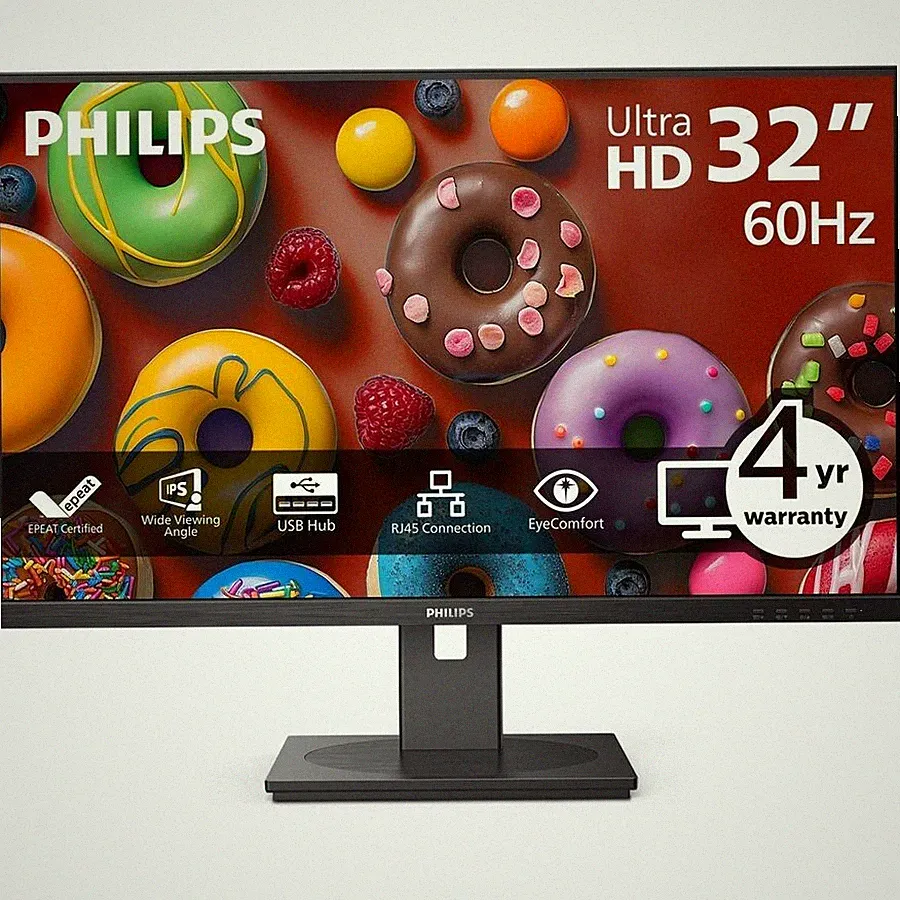 Philips 32B1U3900 32" Class 4K UHD LED Monitor w/USB-C Docking