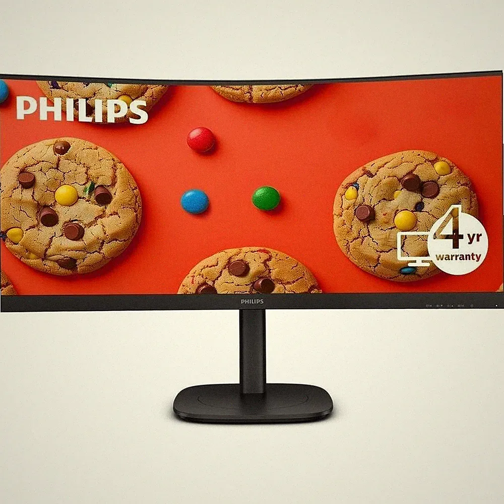 Philips 34B2U3600C 34" Class WQHD Curved Screen LED Monitor - 21:9 - Black