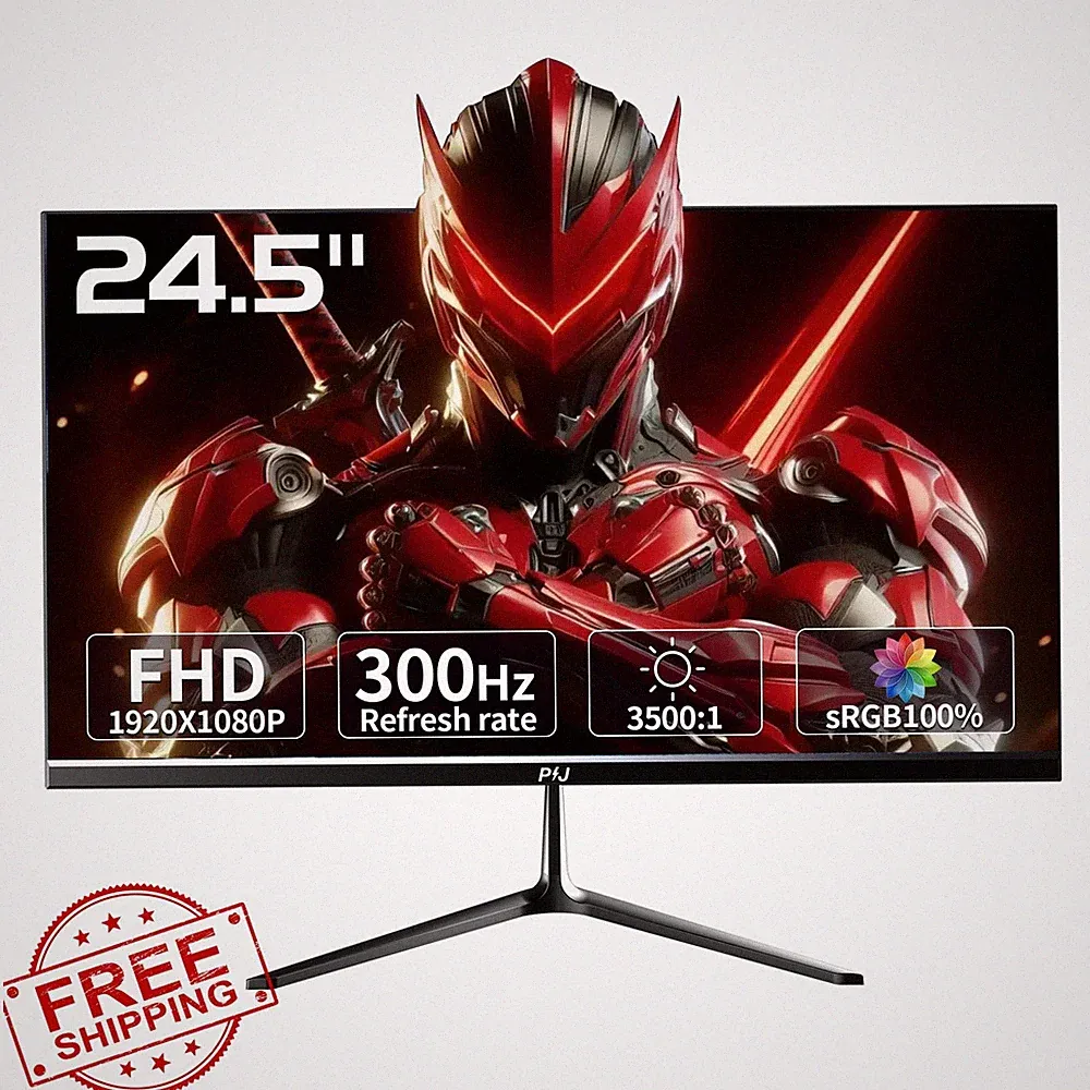 PIJ 24.5 Inch 300Hz Gaming Monitor FHD Black