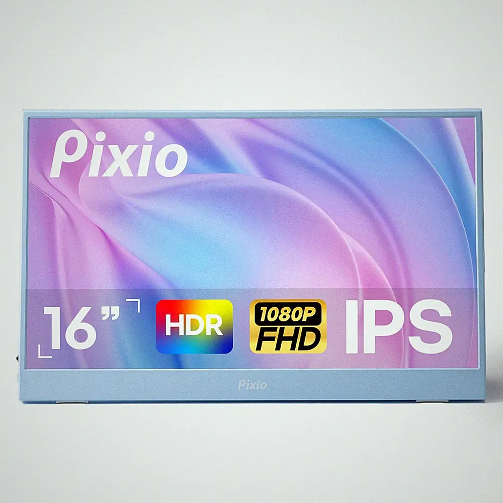 Pixio PX160 Wave Blue Portable Monitor 15.6 inch 60Hz FHD 1080p IPS Panel HDR...