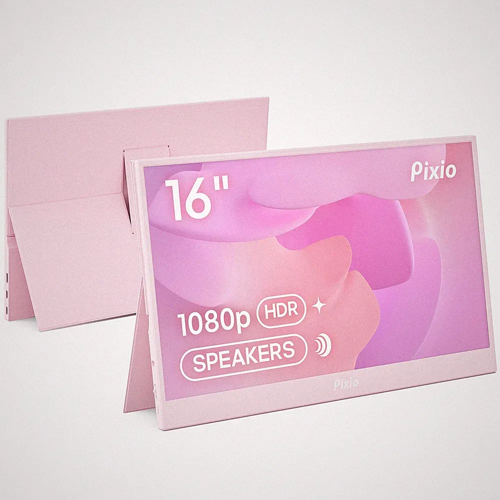Pixio PX160 Wave Pink Portable Monitor 15.6 inch 60Hz FHD 1080p IPS
