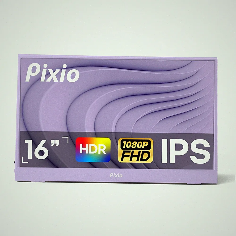 Pixio PX160 Wave Purple Portable Monitor 15.6 inch 60Hz FHD 1080p IPS Panel H...