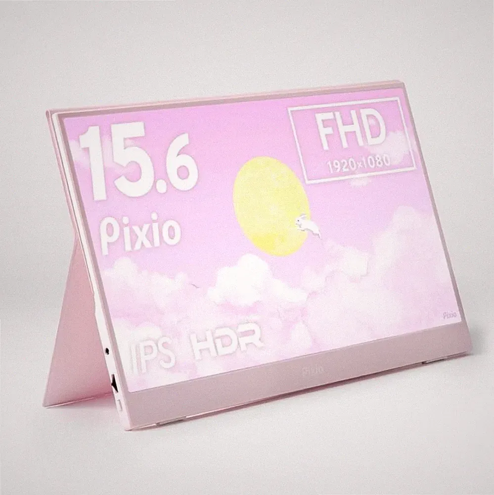 Pixio PX160WAVE 15.6 Inch Portable Monitor Pastel Pink FHD IPS 60Hz Unused