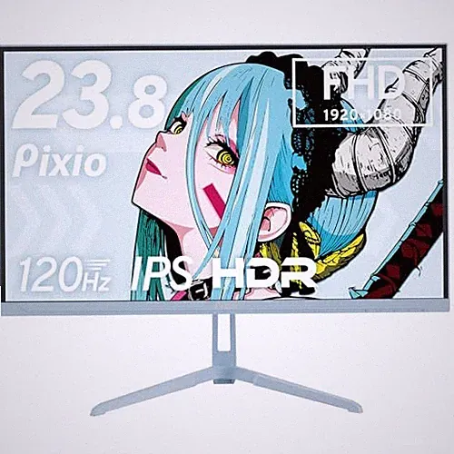 Pixio PX246 Wave Gaming Monitor 23.8 inch FHD 120Hz IPS Pastel Blue PX246WAVEB
