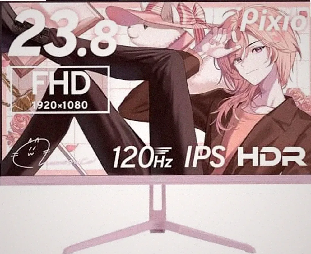 Pixio PX246 Wave Gaming Monitor 23.8 inch FHD 120Hz IPS Pastel Pink PX246WAVEK