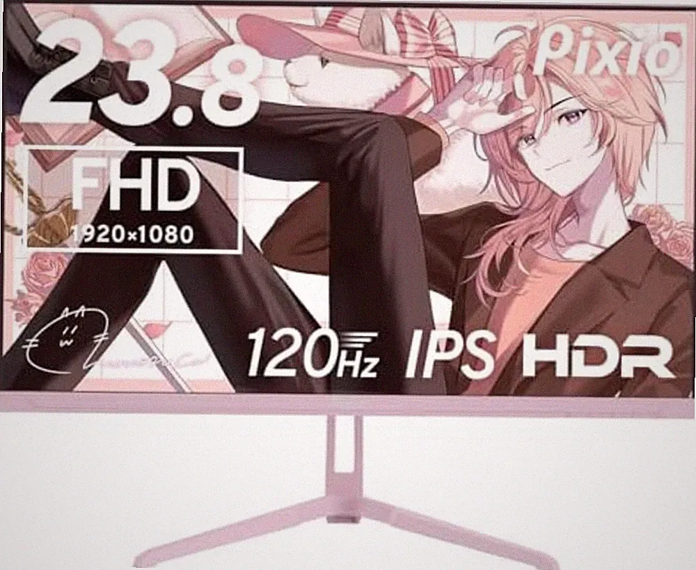 Pixio PX246 Wave Gaming Monitor 23.8 inch FHD 120Hz IPS Pastel Pink PX246WAVEK